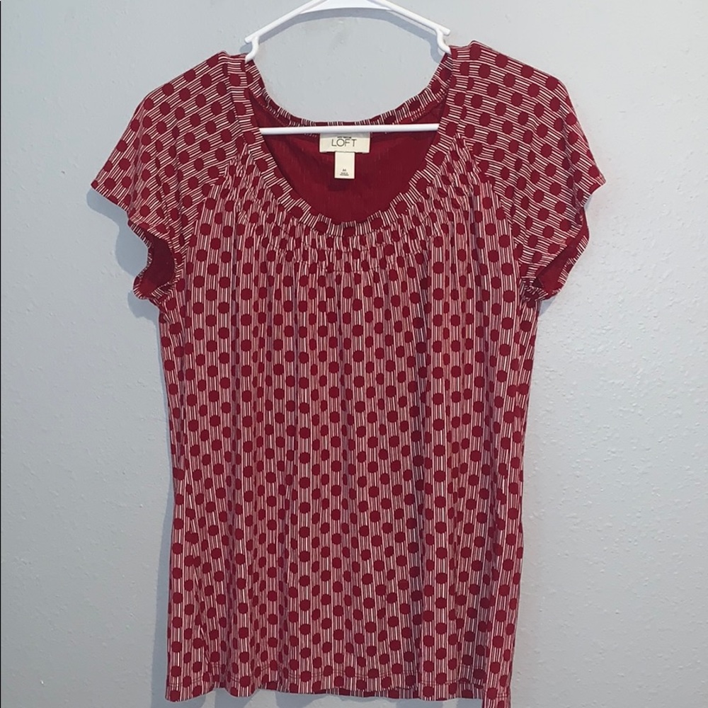 3/$25 Ann Taylor LOFT polkadot and striped top